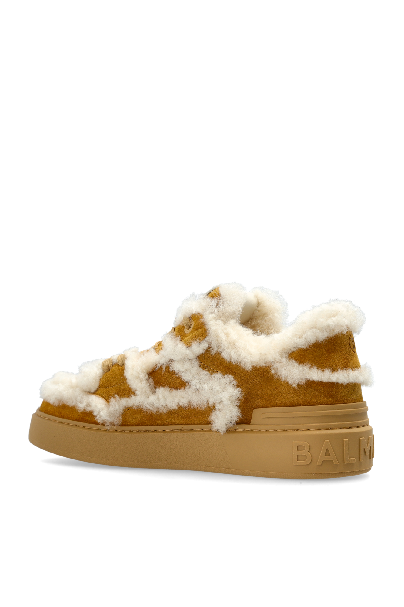 Brown Sports shoes finished with fur Balmain - Vitkac Australia